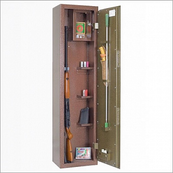 шкаф оружейный ош-2 ( тип замка: ключевой.габариты внешние (вхшхг)мм: 1400х350х250.вес, кг.: 52)