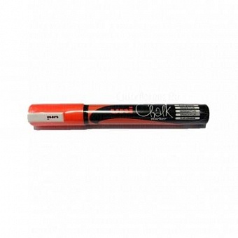 маркер uni chalk pwe -5м,1,8-2,5 мм. оранжевый