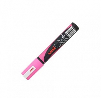 маркер uni chalk pwe -5м,1,8-2,5 мм. розовый неон