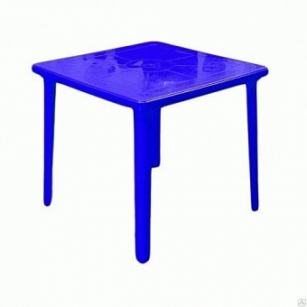 стол квадратный синий 800х800х710