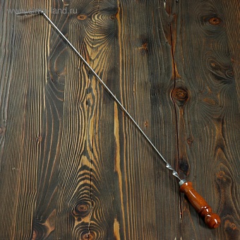 Кочерга узбекская с деревянной ручкой, с узором, 70*1см, сталь 3мм 4461110
