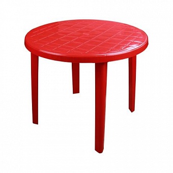 стол круглый красный д-900