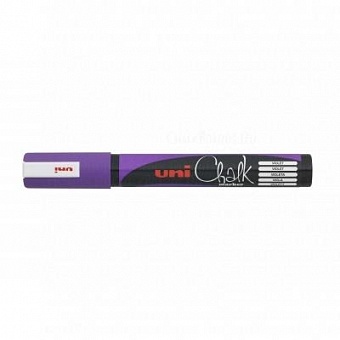 маркер uni chalk pwe -5м,1,8-2,5 мм. фиолетовый