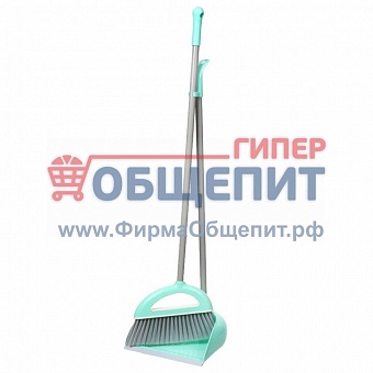Набор для уборки пола совок, щетка с ручкой, сер, Марья Искусница, Ленивка, HD5812-332-427