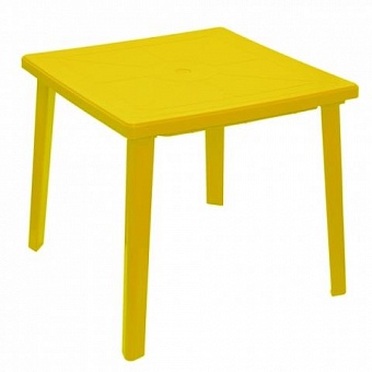 стол квадратный желтый 800х800х710