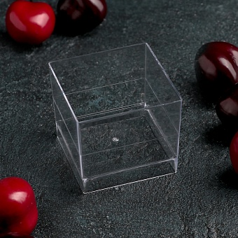 Чаша «Куб», Кристалл 60 мл, 4,7×4,7 см, цвет прозрачный