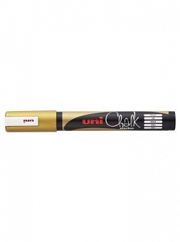 маркер unin chalk pwe-5м,1,8-2,5 мм. золотой
