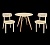стол со стульями sht-ds53