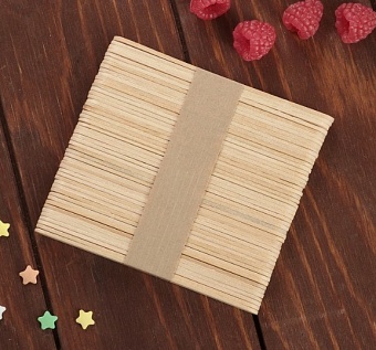 Палочки деревянные для мороженого, 48-50 шт, 11,5×1,1 см