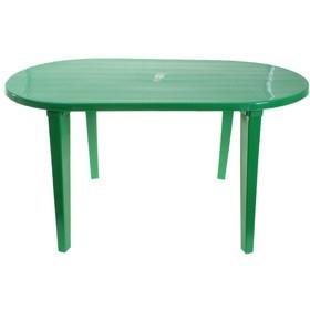 стол овальный зелёный 1400х800х710