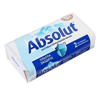 Мыло твердое Absolut антибактериальное к/у 90г, арт.6059