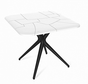 пластиковый стол sht-tu30/tt30 83/83 белый/черный