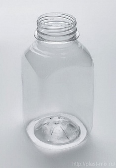 Бутылка ПЭТ 0.5л D=38 BRC (Бесцветная) квадратная с колпачком (х100/120)