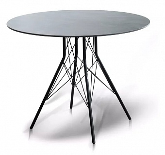 "конте" интерьерный стол из hpl 70x70см, цвет "серый гранит"