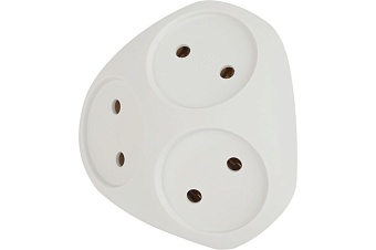 Разветвитель 3-м без заземл. 10А IP20 SPx-3-W бел. Эра Б0053481
