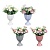 LADECOR Цветочная композиция в керамическом кашпо, ваза, 4 цвета, 9х21 см