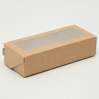 Коробка складная, крафт, 17 х 7 х 4 см, 0,5 л 1358898