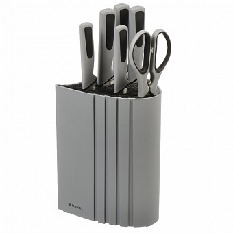 Набор ножей 7 предметов, 20, 20, 12.5, 20, 9 см, серый, нержавеющая сталь, рукоятка пластик
