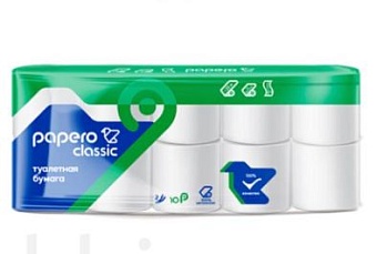 Туалетная бумага на втулке «Papero classic» (8 р.уп.) (794 945)