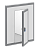 дверной блок для холодильной камеры  с распашной дверью 2040*1200*100 (св.пр.1850*800)polair дверной