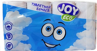 Туалетная бумага 2сл "JOY" , 8 рул, 2 слоя (х6)