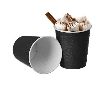 стакан одноразовый бумажн 250 мл coffee touch черный (273мл) 1сл d=80 мм для горячего конгрев  (50/1