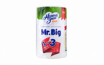 Полотенца бумажные в рулонах 2-сл "MR.BIG" бел. (1рул./уп)  (х24)