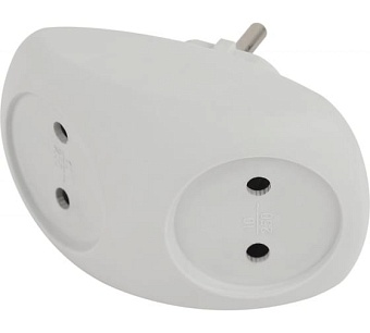 Разветвитель 2-м без заземл. 10А IP20 SPx-2-W бел. Эра Б0053480