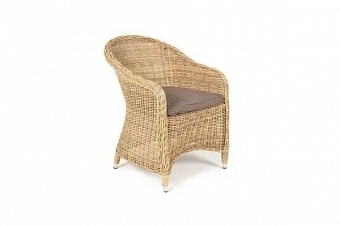 "равенна" плетеное кресло из искусственного ротанга, цвет соломенный