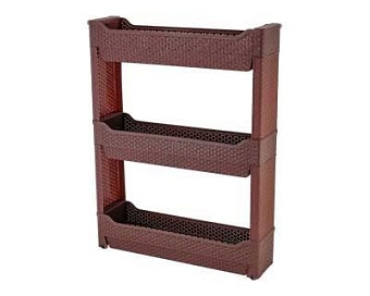 *Этажерка BRANQ Nature 3-х секционная узкая венге (5) BQ3768ВНГ
