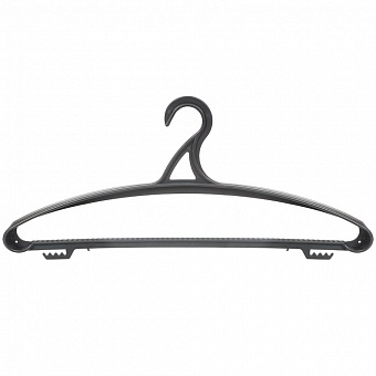 Вешалка-плечики для одежды, пластик, 48-50 р, черная, ПУ-002
