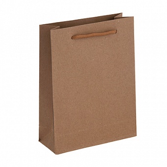 Пакет бумажный, крафт, однотонный, с канатной ручкой, 38x50x13 см