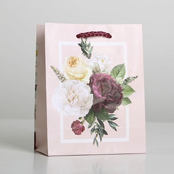 Пакет подарочный ламинированный, упаковка, Love, S 12×15×5.5 см