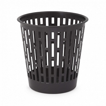 Контейнер для мусора пластик, 9 л, круглый, черный, Альтернатива, Эконом, М8217