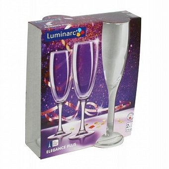 Бокал-флюте для шампанского Luminarc Elegance 170мл (НАБОР 2шт)   O0077