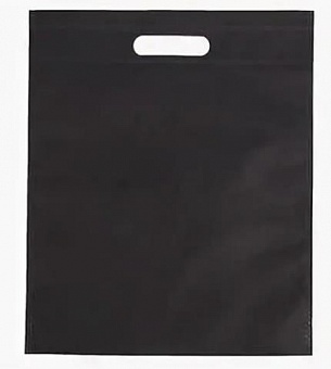 Пакет с вырубной ручкой 44х57 (70) Чёрный (высший сорт) (25) (х250)