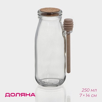 Емкость для меда с ложкой "Парфе" 5,5х7х12 см 4113910