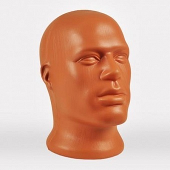 манекен голова мужская пластиковая для магазина головных уборов