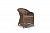 "равенна" плетеное кресло из искусственного ротанга, цвет коричневый с темно-серой подушкой