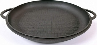 Крышка-сковорода чугунная (вафля) 450 мм СИТОН
