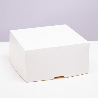 Коробка под бенто-торт, белая, 20,5 х 20,5 х 10 см 7904755