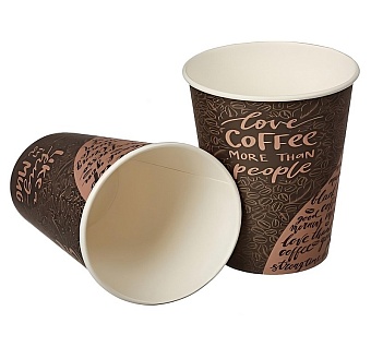 стакан одноразовый бумажн 250 мл coffee 1сл 250 (280) мл d=80 мм для горячего  (50/1000)