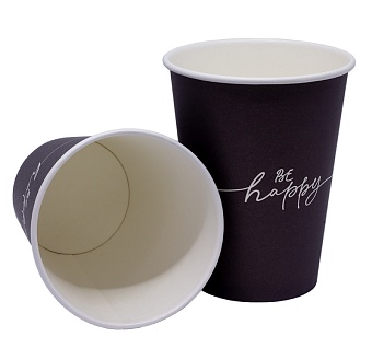 стакан одноразовый бумажн 250 мл be happy 1сл 250 (280) мл d=80 мм для горячего  (50/1000)