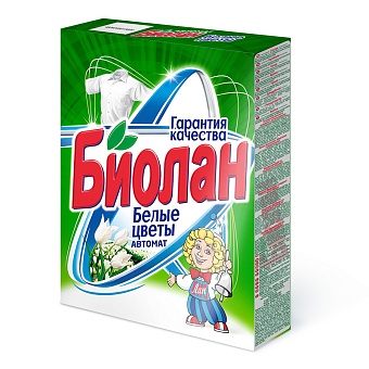 БИОЛАН порошок СМС АВТОМ/БЕЛОГО 350 г (х24)
