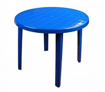 стол круглый синий д-900