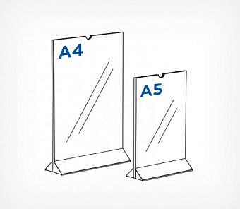 подставка под меню с треугольным основанием menu holder a5