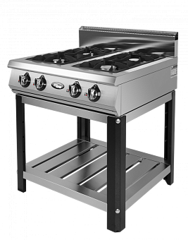 плита газовая 4-х горел. grill master ф4пг/800 (на подставке)