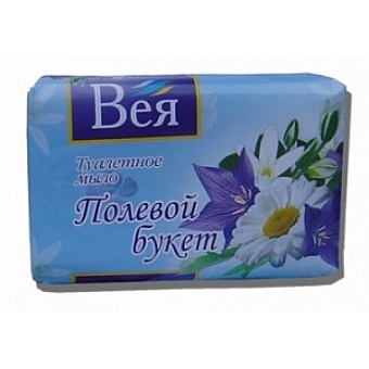 *Туалетное мыло 90г в/об "Полевой букет/Земляничное"