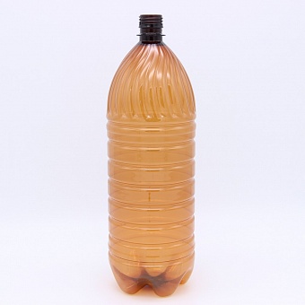 Бутылка ПЭТ 2 л с колпачком (коричневая) (х40/45) Россия