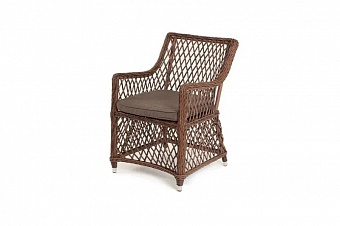 "латте" плетеное кресло из искусственного ротанга, цвет коричневый
